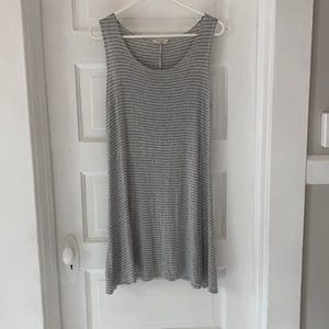 Olivia Rae XL gray and whit stripped dress